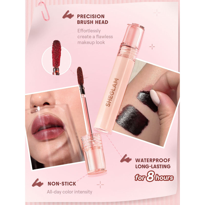 SHEGLAM Brownie Points Lip Liner Stain – Peel-Off Deep Brown Lip Tint - Lip liner - peel off lip liner - Sheglam Lip Liner - Al Basel Cosmetics
