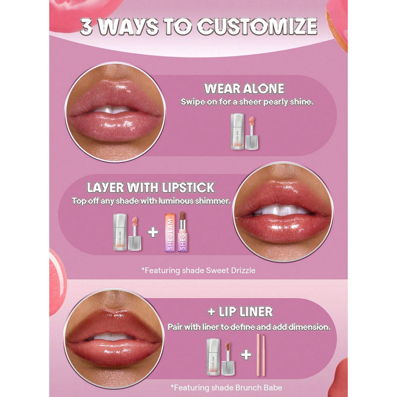 SHEGLAM That’s My Jam Gloss – Bold Berry High‑Shine Lip Gloss - mirror lip gloss - lip tint - berry lip gloss - Dayjour