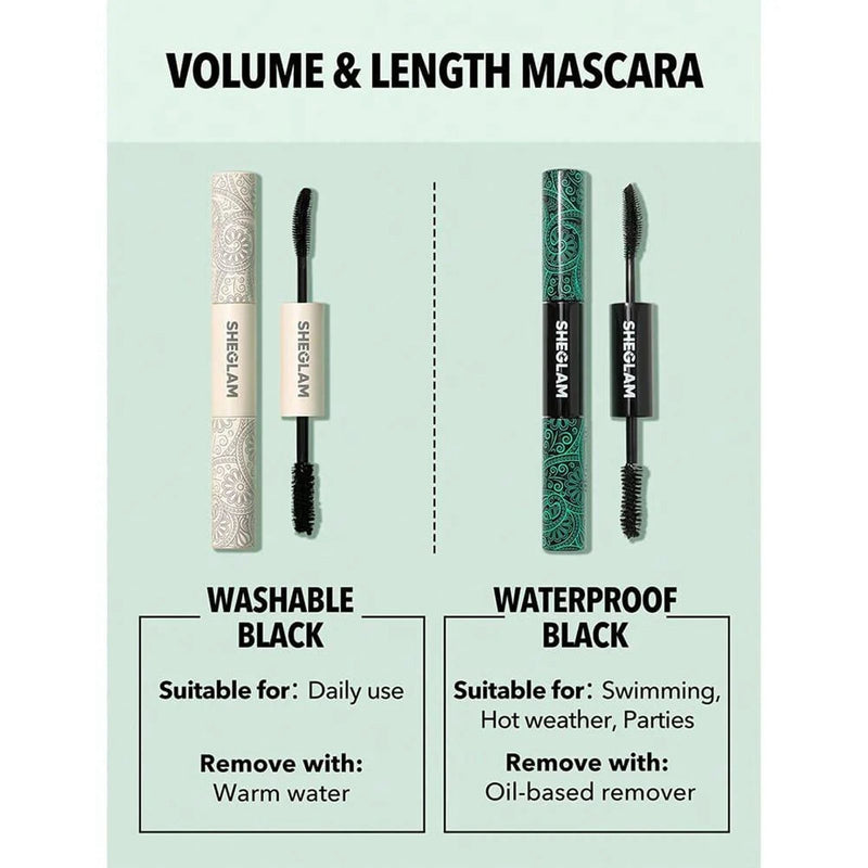 SHEGLAM All-In-One Volume and Length Mascara dual brush black