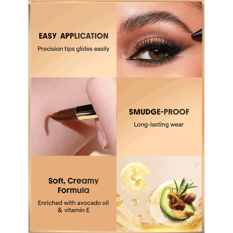 SHEGLAM Bold Moves Kohl Cream Eyeliner Pencil black eyeliner - SHEGLAM eyeliner UAE - kohl eyeliner pencil - black cream eyeliner UAE - smudge proof eyeliner - creamy eyeliner pencil - long lasting eye makeup - vegan eyeliner