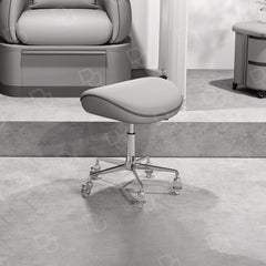 Grey Adjustable Pedicure Stool with Swivel Wheels – Ergonomic Salon Chair for Spa & Home - Grey furniture Saudi Arabia - Salon Swivel Stool Bahrain - Dayjour - UAE