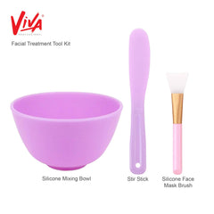 Viva Professional 3-in-1 Facial Treatment Tool Kit - Silicone mixing bowl - Silicone face mask brush - Dayjour - UAE