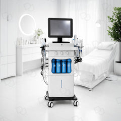 Professional 18-in-1 Hydrogen Facial Machine for salons and spas, offering Micro-Needle, RF, Ultrasonic, Oxygen, Diamond, and multi-skin treatments - Dayjour - Hydra facial machine in UAE - Skin treatment