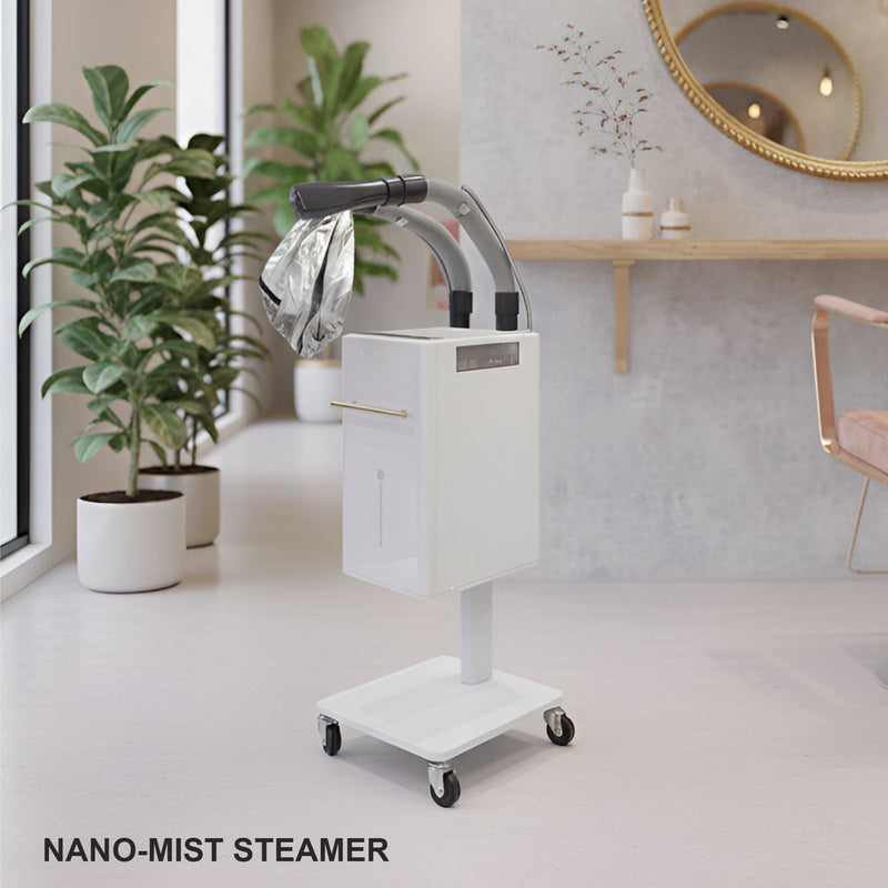 White Nano Mist Ozone Hair Steamer for Salon & Spa Use | Dayjour - Ozone technology hair steamer - Modern hair steamer - Nano mist ozone hair steamer