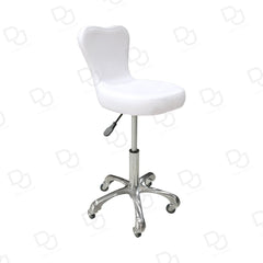 Beauty Salon Swivel Leather Rolling Chair White - salon chair - white salon chair - salon furniture - dayjour