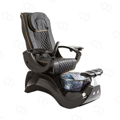 Pedicure Chair for Salons Black & Gold