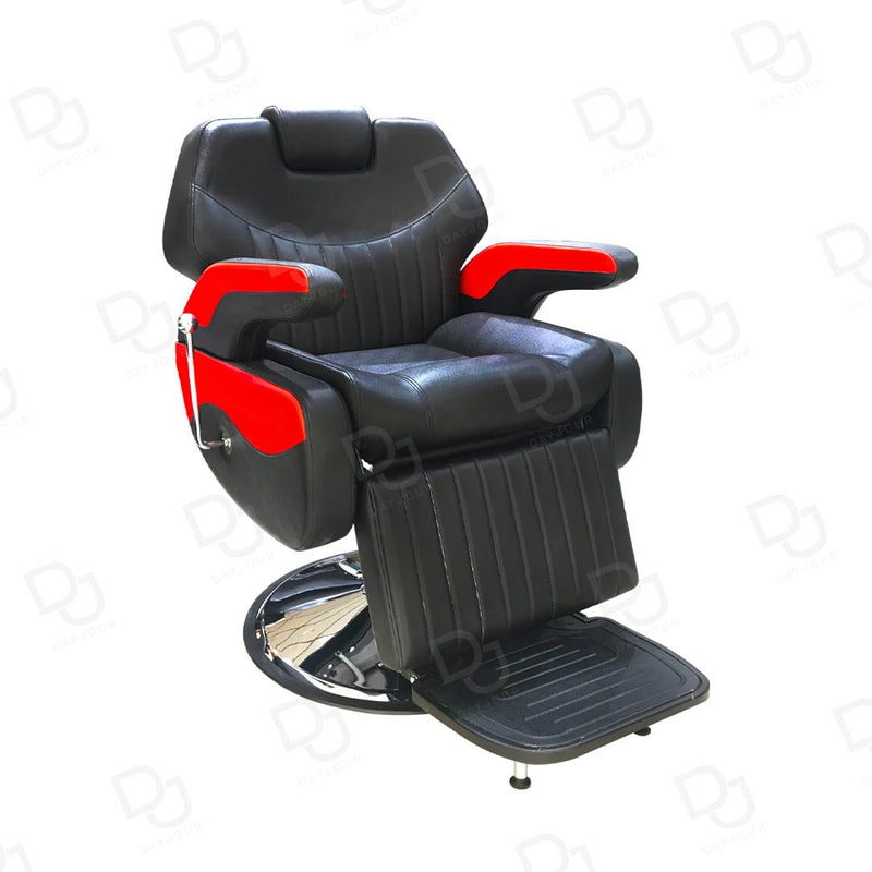 Professional Barber Gents Cutting Chair (Black & Red) - dayjour