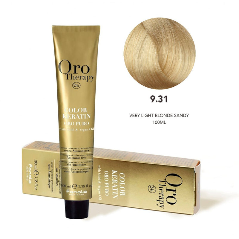 Fanola Oro Hair Color 9.31 Very Light Blonde Sandy 100ml