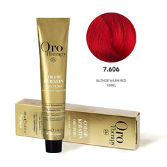 Fanola Oro Hair Color 7.606 Blonde Warm Red 100ml