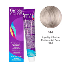 Fanola Hair Color 12.1 Superlight Blonde Platnium Ash Extra 100ml - Dayjour