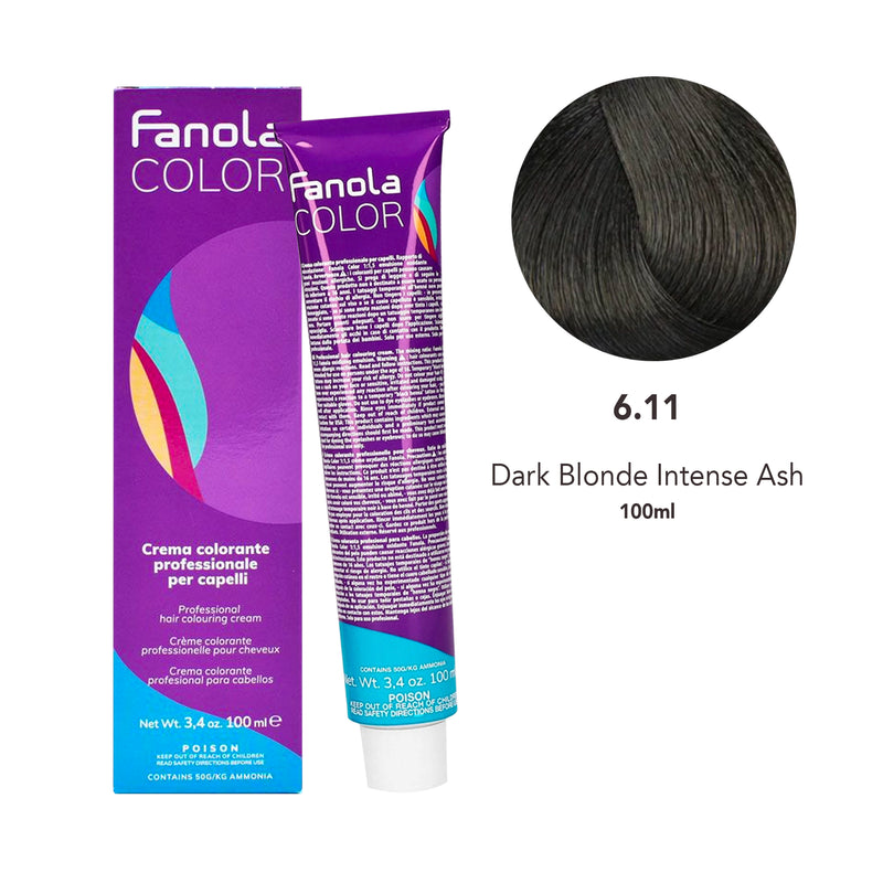 Fanola Hair Color 6.11 Dark Blonde Intensive Ash 100 ml - Dayjour