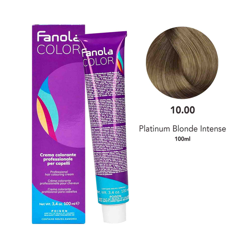 Fanola Hair Coloring Cream 10.00 Platinum Blonde Intense 100ml - Dayjour