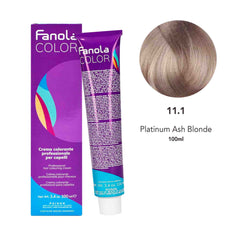 Fanola Hair Coloring Cream 11.1 Platinum Ash Blonde 100ml - Dayjour