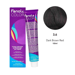 Fanola Hair Coloring Cream 3.6 Dark Brown Red 100ml - Dayjour