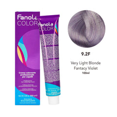 Fanola Hair Coloring Cream 9.2F Very Light Blonde Fantasy Violet 100ml - Dayjour