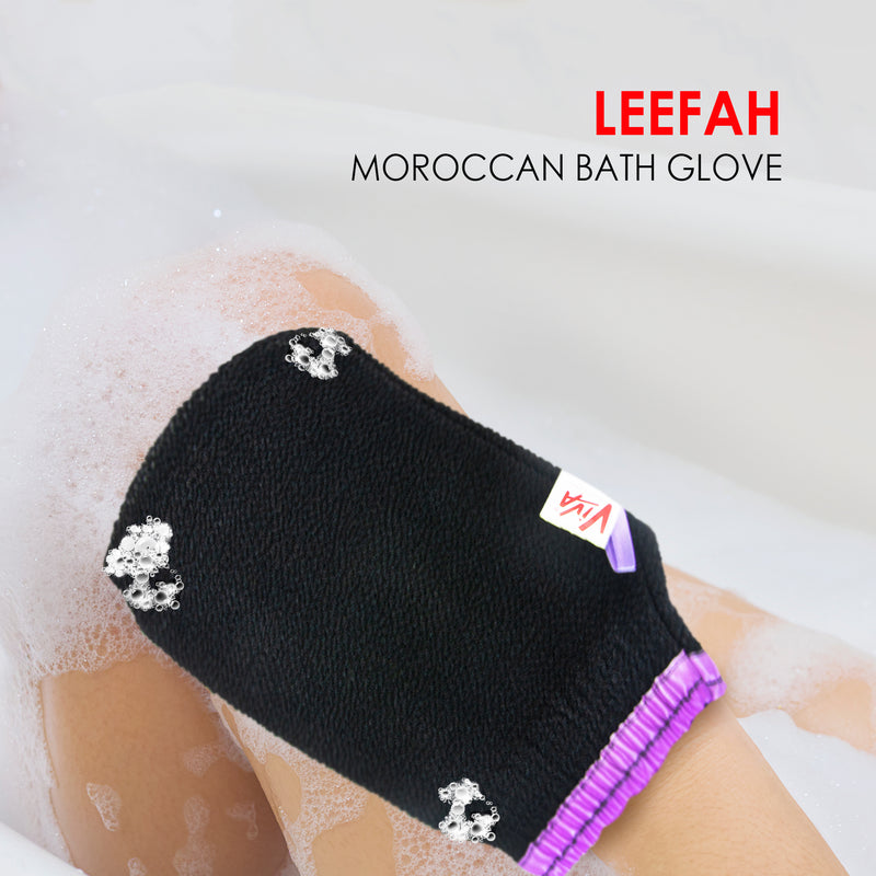 Viva Moroccan Bath Glove Leefah (3 pieces) for dead skin and dust - loofah - dayjour