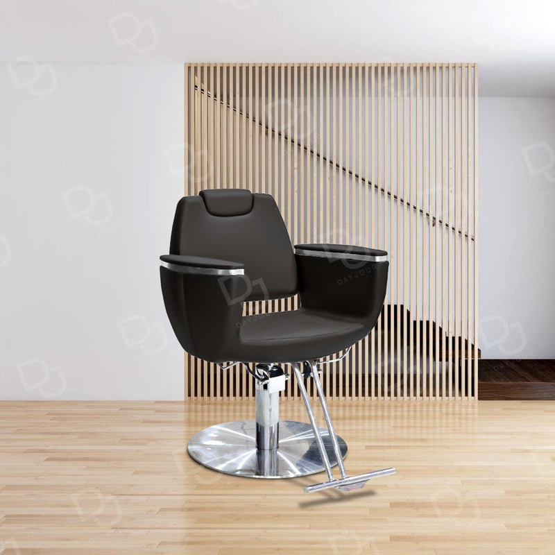 Ladies Hair and Makeup Chair Black & Silver - dayjour