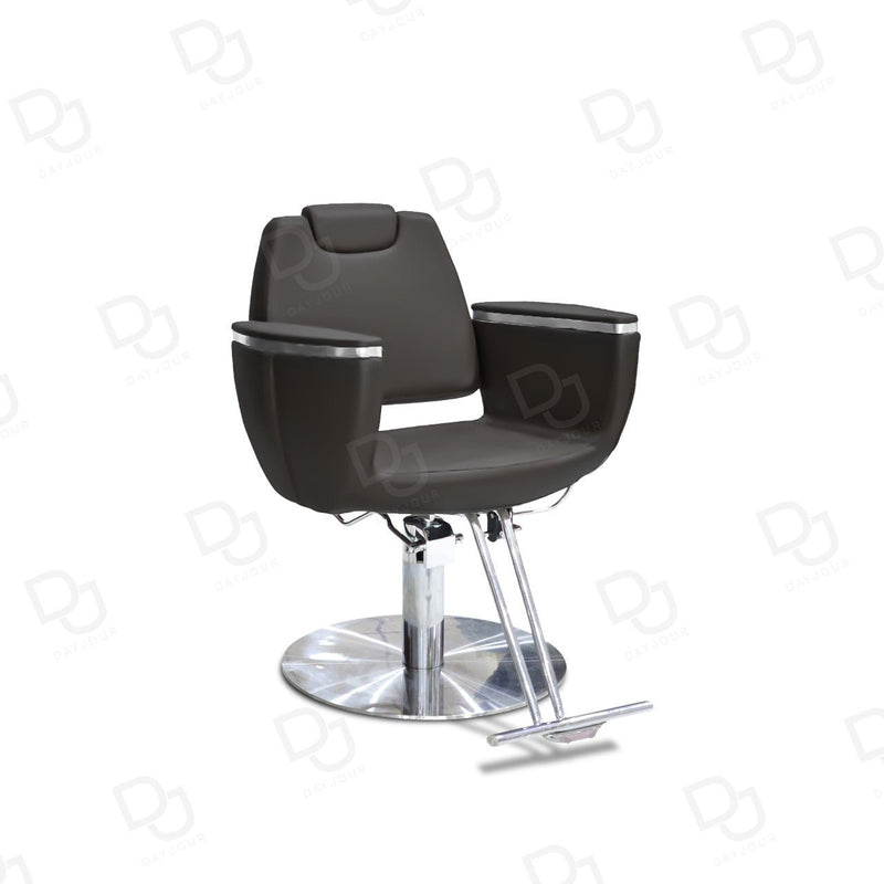 Ladies Hair and Makeup Chair Black & Silver - dayjour