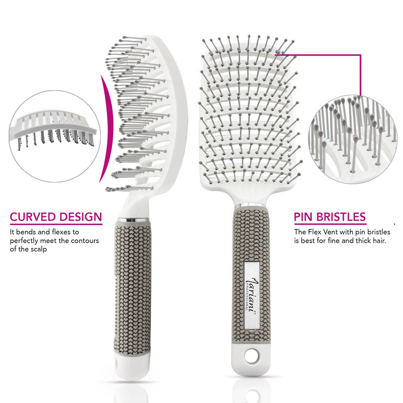 Brush Comb with Magnet (White)