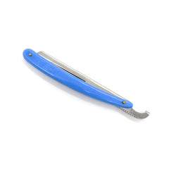 Turkish Plastic Handle Stainless-Steel Straight Razor (Blue)