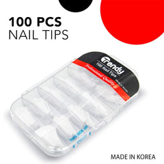 Fake Nail Tips Coffin Shape Long(100 pieces) - salon fake nail - fake nails - Dayjour  