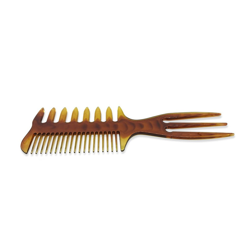 Styling Comb with Fork Three-sided