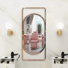 Salon Mirror Wall Mounted With LED light Rose Gold - Dayjour
