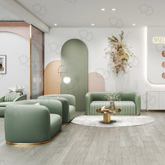 Reception Salon Sofa Set (Green) - salon & spa furniture - Dayjour